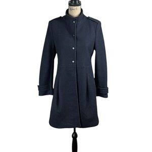 AZONA Navy Blue Wool Blend Military Style Coat Size 38(S)